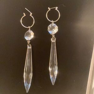 One of a kind handmade crystal chandelier earrings